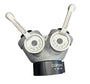 Leader Wye Valve - 2.5" NH Female Swivel to Dual 1.5" NPSH Discharge top view