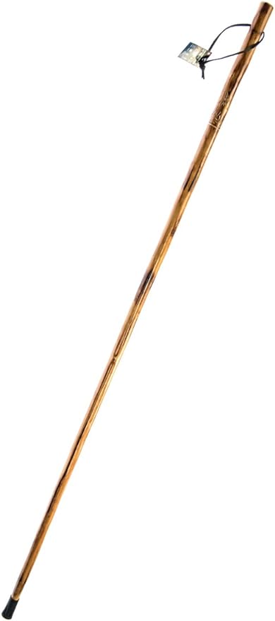 SE Survivor Series Wooden Walking/Hiking Stick with Hand-Carved Howling Wolf Design, 55"