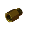 B-6601W-27 ADP 3/8" M. NPT TO 3/8" FEM NPT