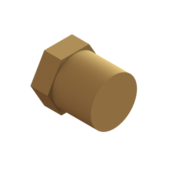 B-6365-11 PLUG 1/4" NPT, BRASS