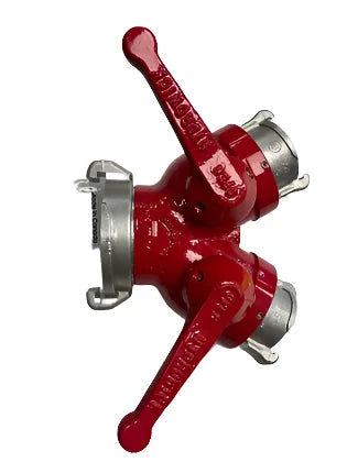 Gated Wye Valve - 2 1/2" Quick Connect to Dual 1 1/2" Quick Connect