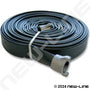 1 1/2" x 100 FT BLK RIB RUBBER Hose w/INST COUPLINGS