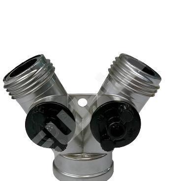 Zinc-Plated GHT Wye Valve with Dual Shut-Off