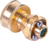 Brass Garden Hose Thread Sweeper Nozzle With Shut-Off